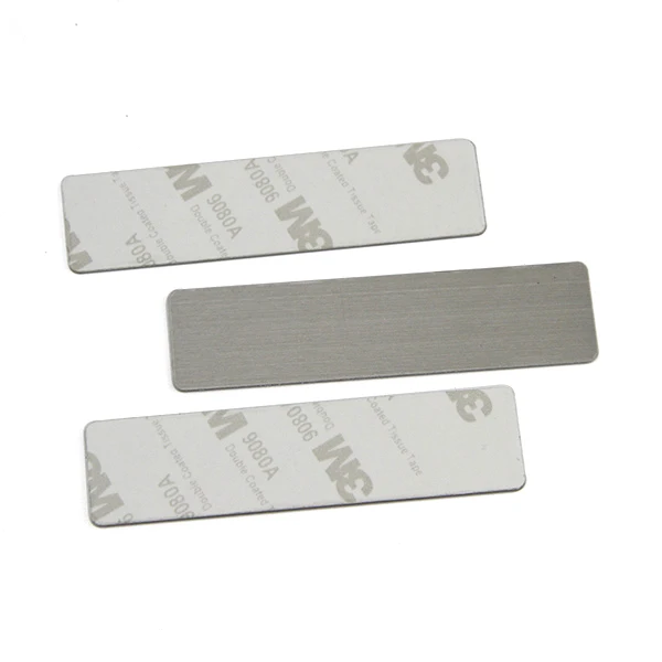 
Blank Brushed Stainless Steel Metal Nameplate with 3M Adhesive 