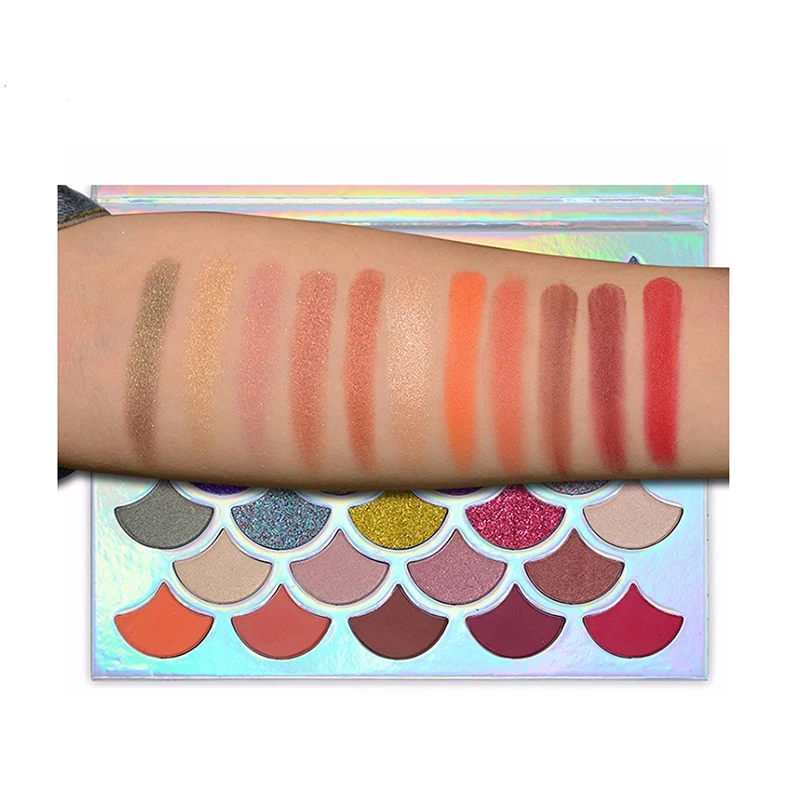 
Christmas New Fish-scale pattern Eyeshadow Palette Case Manufacturer Private label Cosmetics Makeup Eye shadow Vendor 
