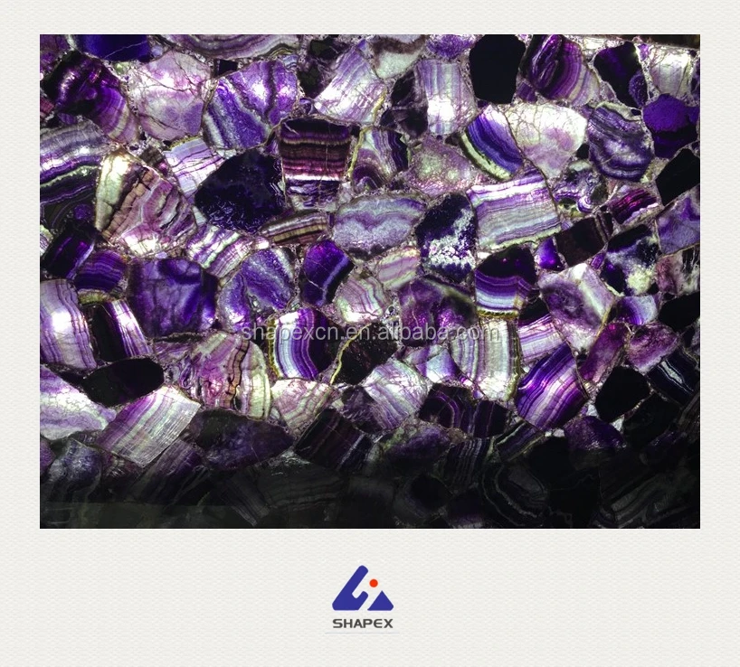 
2017 latest natural bar/coffee tables purple onyx marble slab agate stone 