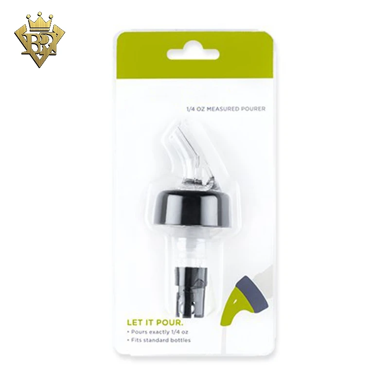 New design wine spirit pourer 10ml with colorful collar