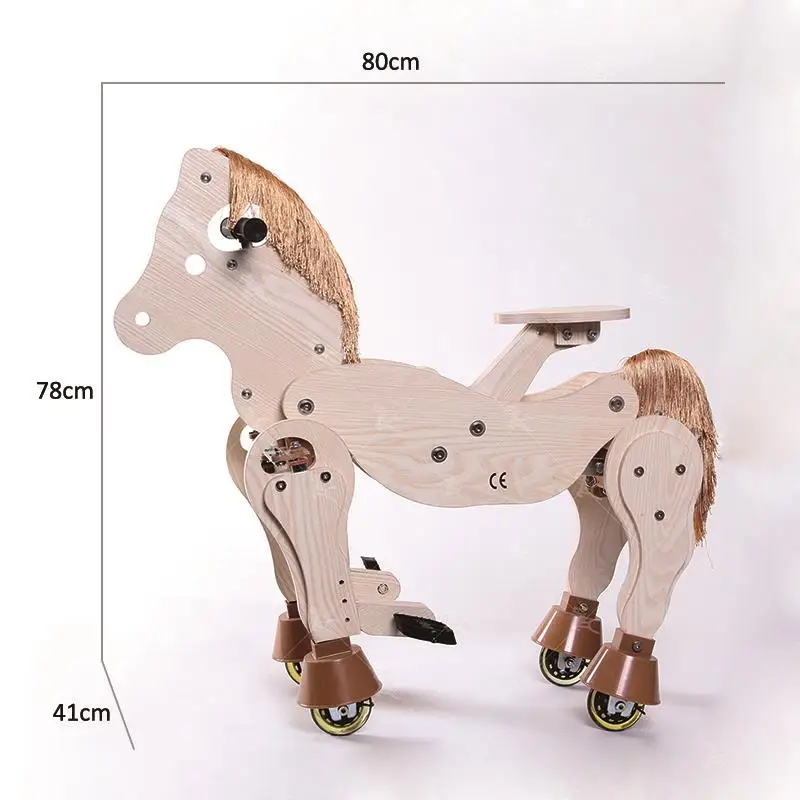 Высококачественная игрушка для катания деревянная детей стабильная лошадь механическая Конская