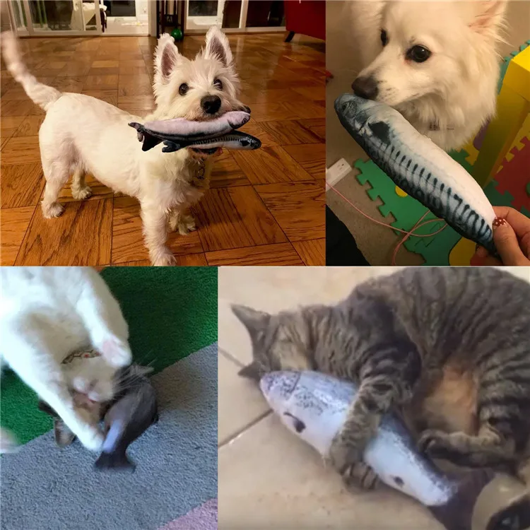 Factory Wholesale Simulation Fish Plush Interactive Catnip Cat Toys