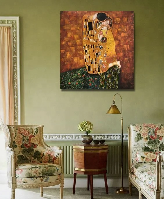 Famous high quality handmade gustav klimt mother and child reproduction oil painting