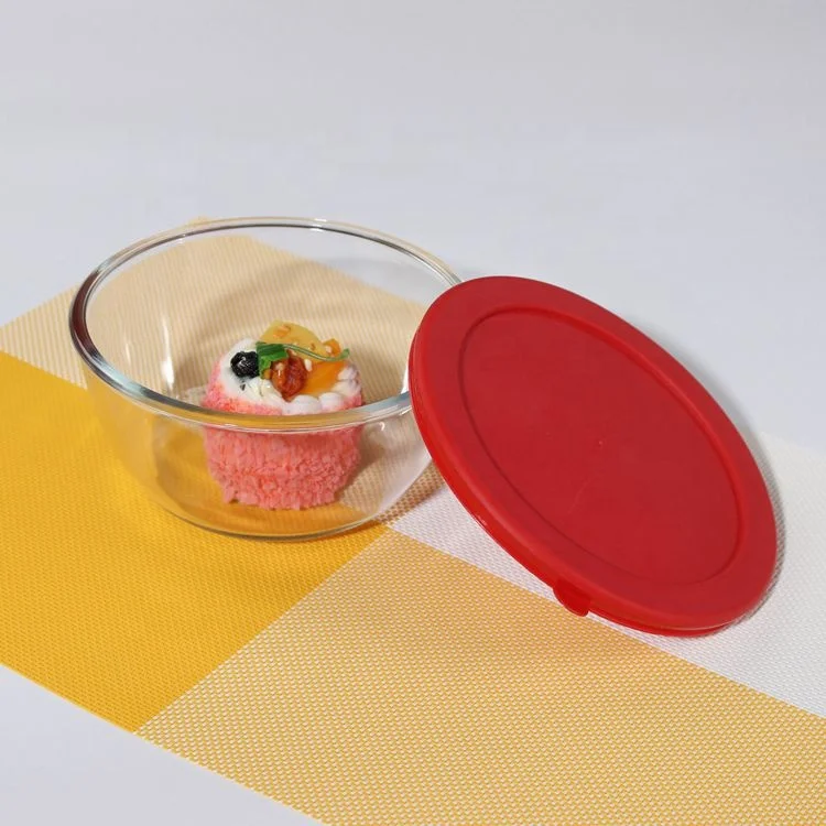 Cheap 4PCS Glass Bowl Set With Plastic Lids,Glass Salad Bowl For Wholesale