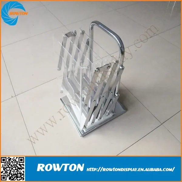 Moving adjustable folding portable book display stands