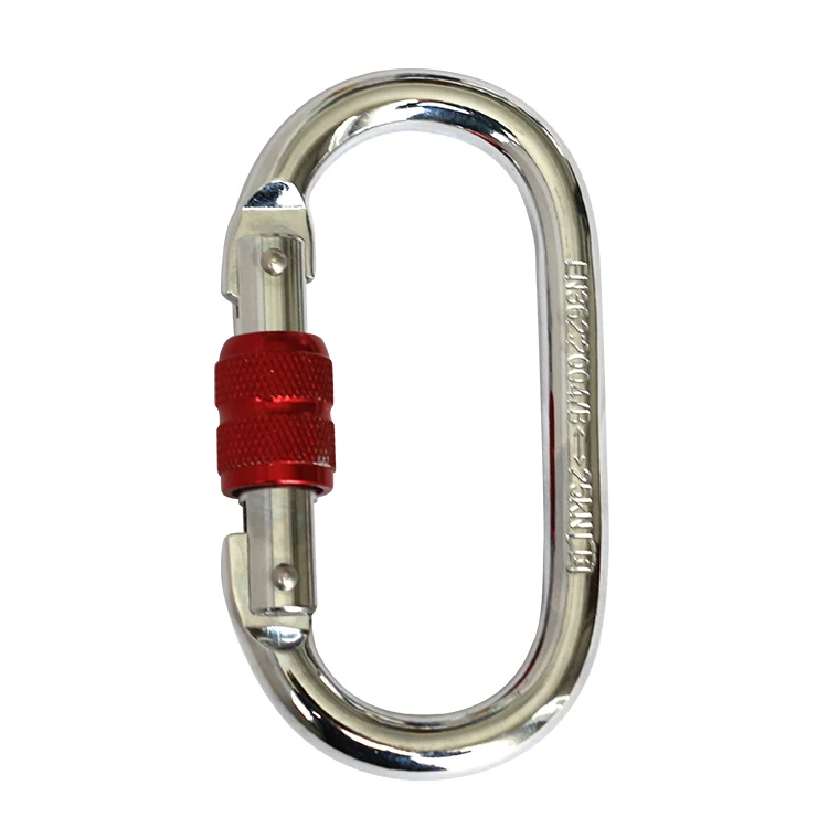 Wholesale steel 110mm climbing carabiner 25 kN Promotional Multifunctional Carabiner D Shaped Steel Carabiner