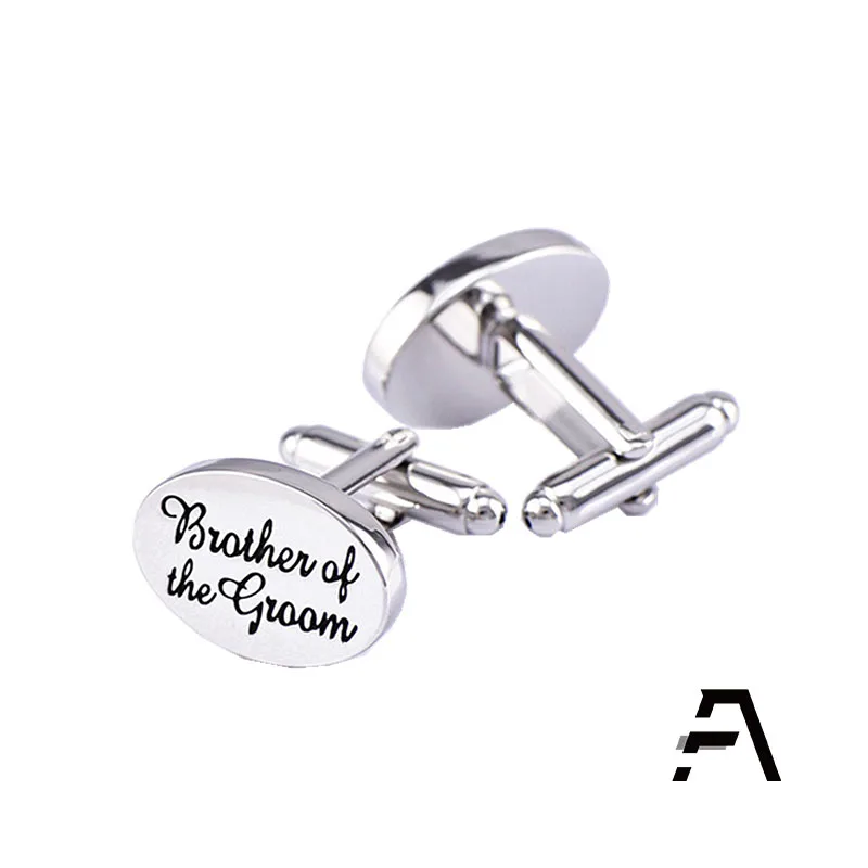 Classic custom silver best man wedding cufflinks wholesale price dongguan fancy