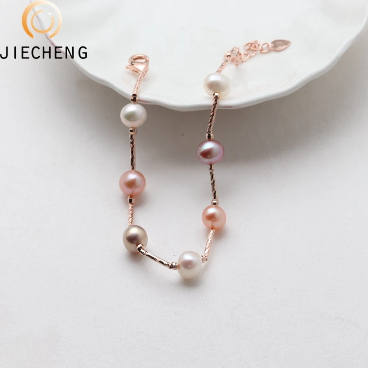 Real Wholesale Cultured Pearlbracelet Freshwater2018 Jewelry Natural Bracelet Beads Pearl