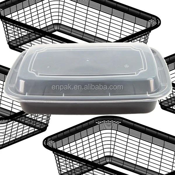 Disposable plastic food containers 28 oz Meal prep PP boxes