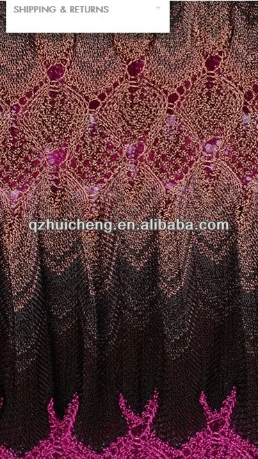 Tricot cotton warp knitted fashion fabric by cut-presser machine