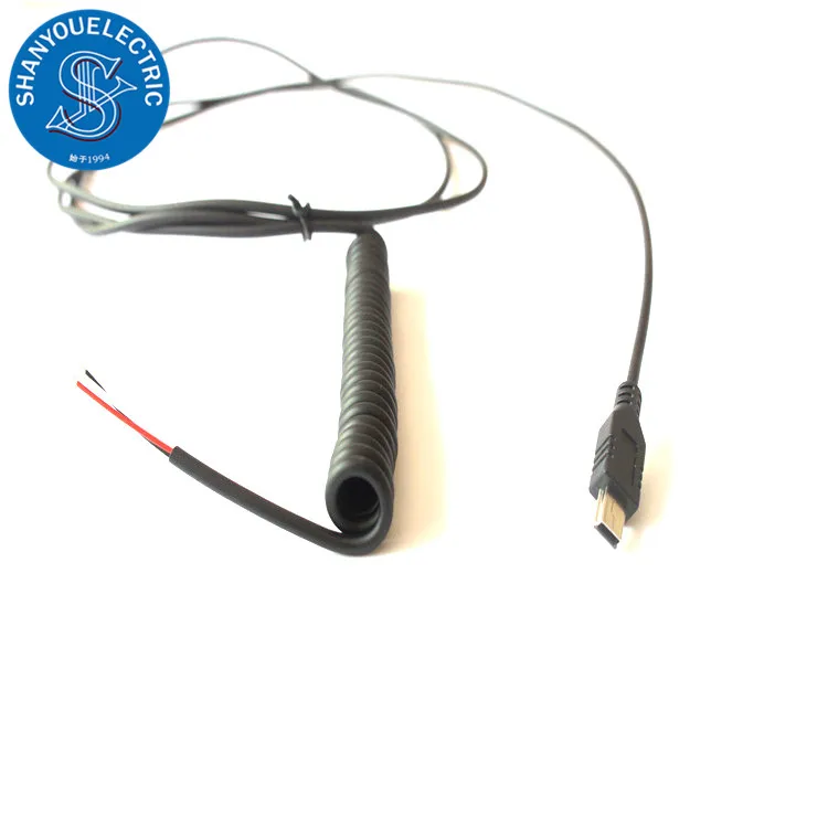  Micro usb/Вилка питания велкобритания/Molex Tyco Amp возраст: 3 4 6 7 8 9 10 12 ядер гибкой пружиной спиральный