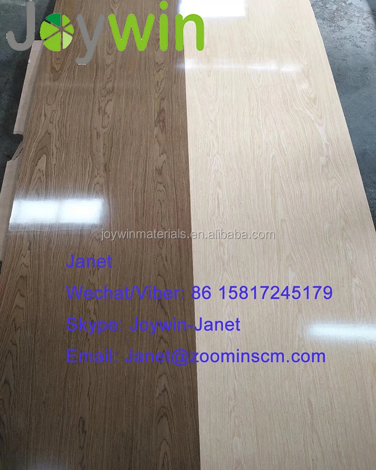 
Chinese supplier Shenzhen gloss reconstituted veneer / engineered walnut veneered mdf for door and furniture 