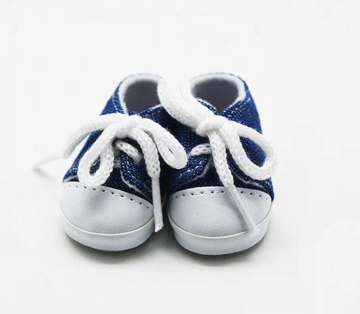 Classic blue canvas shoes of the 18 inch dollshoes