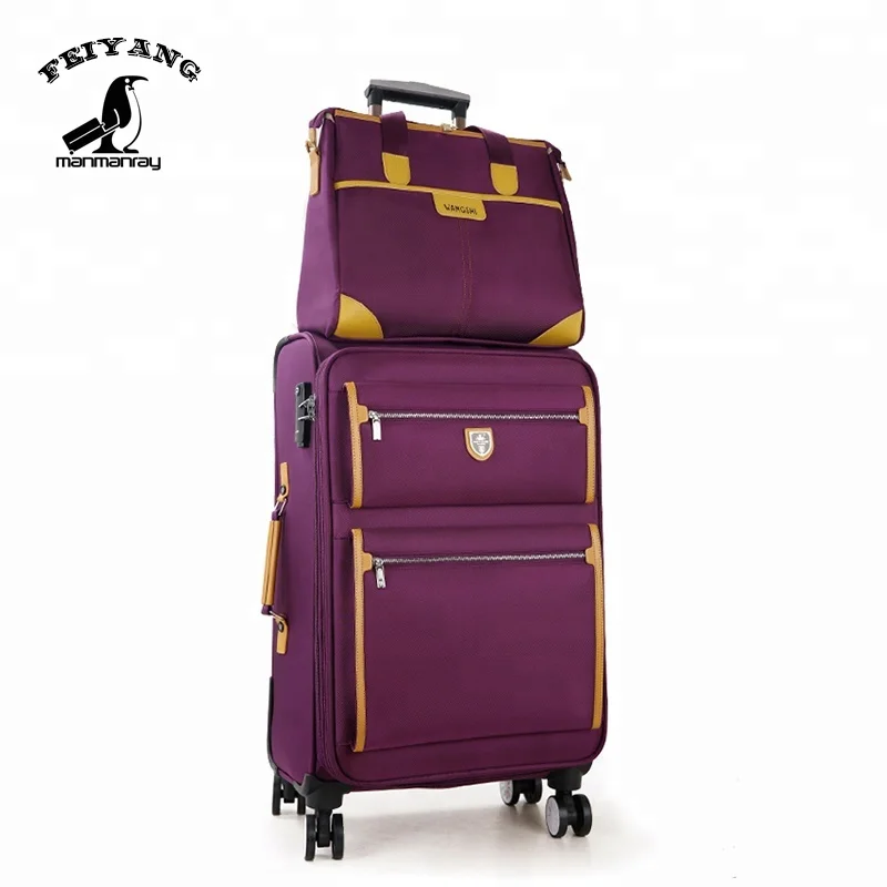Прямая продажа с фабрики, водонепроницаемые дорожные сумки из ткани Оксфорд, чемоданы на колесиках для багажа 14, 20, 24, 28 дюймов, комплекты