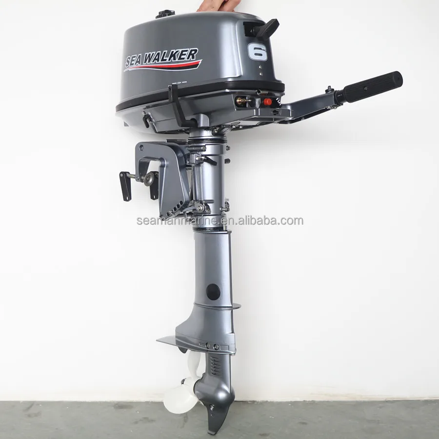 Seawalker лодка с подвесным двигателем Судовой двигатель 6HP 2 тактный двигатель с коротким валом ручной запуск