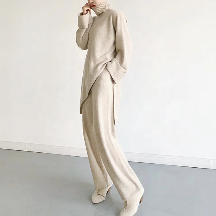 
Woman wholesale cashmere sweater soft high neck pullover sweater 