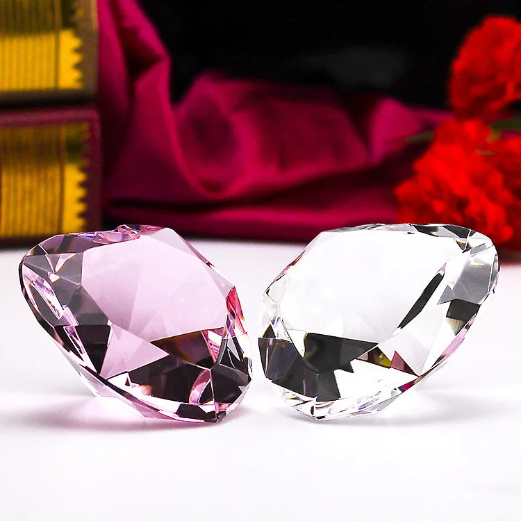 Wholesale Custom 60mm 80mm 100mm 200mm Crystal Diamond with Polished Wedding Decoration gift