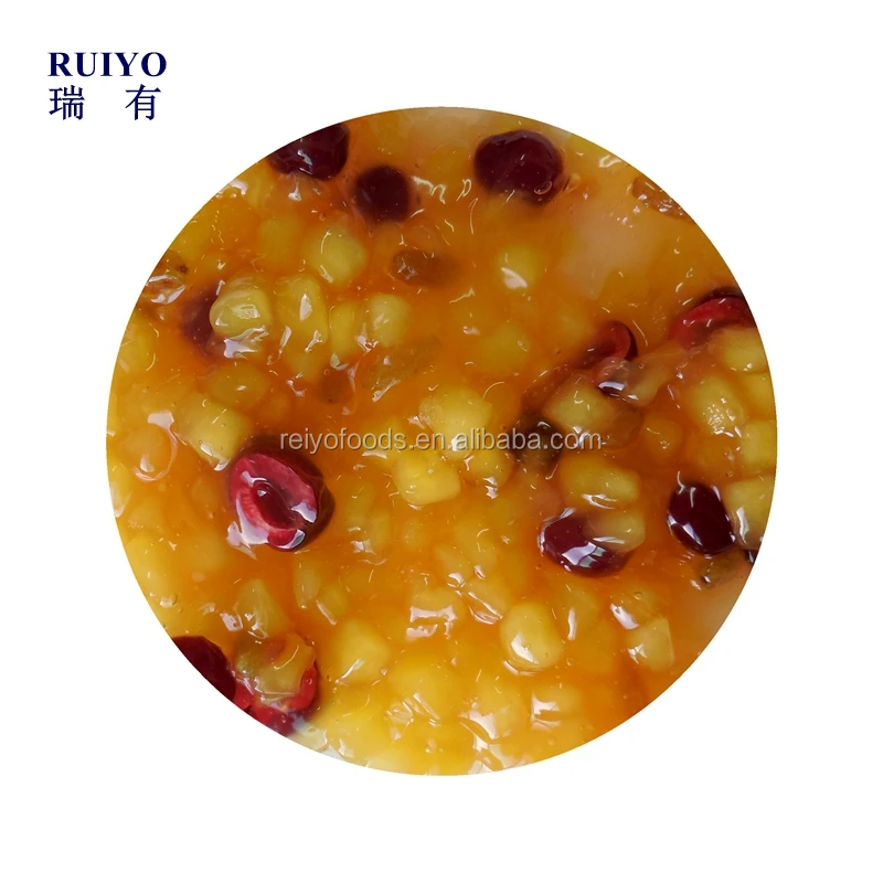 Консервированный фруктовый пирог вишня/клубника/ананас/яблоко/черника