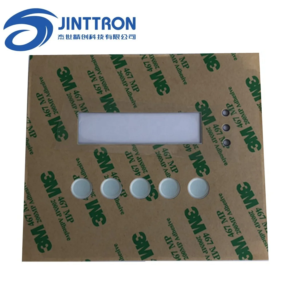 
PET Membrane Keypad Rim Embossed Clear Window Membrane Switch overlay used on battery power 