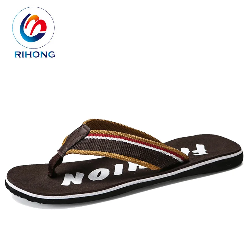 summer custom embossed logo upsole thailand style eva men slide flip flop shoes