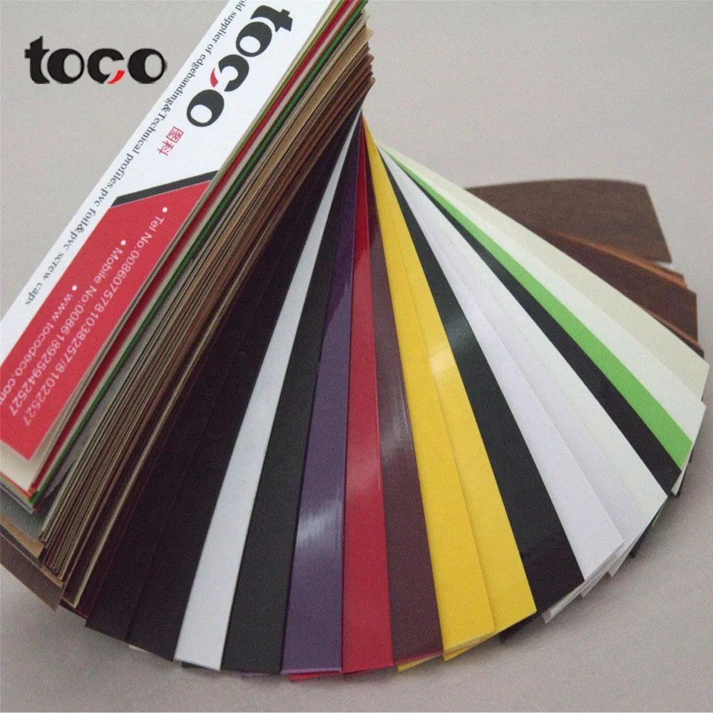 Wood Grain PVC Edge Banding Tape 18mm plastic edge trim black furniture tape for Plywood Board