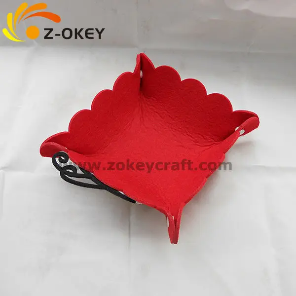 
customized Practical Fruit Bowl Can Unfold Made Of Felt With Low Price 