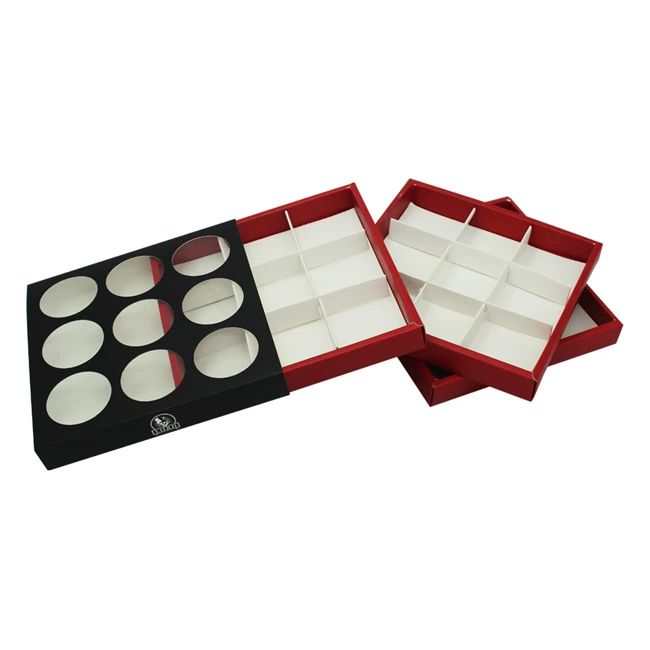 
Wholesale Art Paper Macaron Packaging Box with Nice Clear Window 