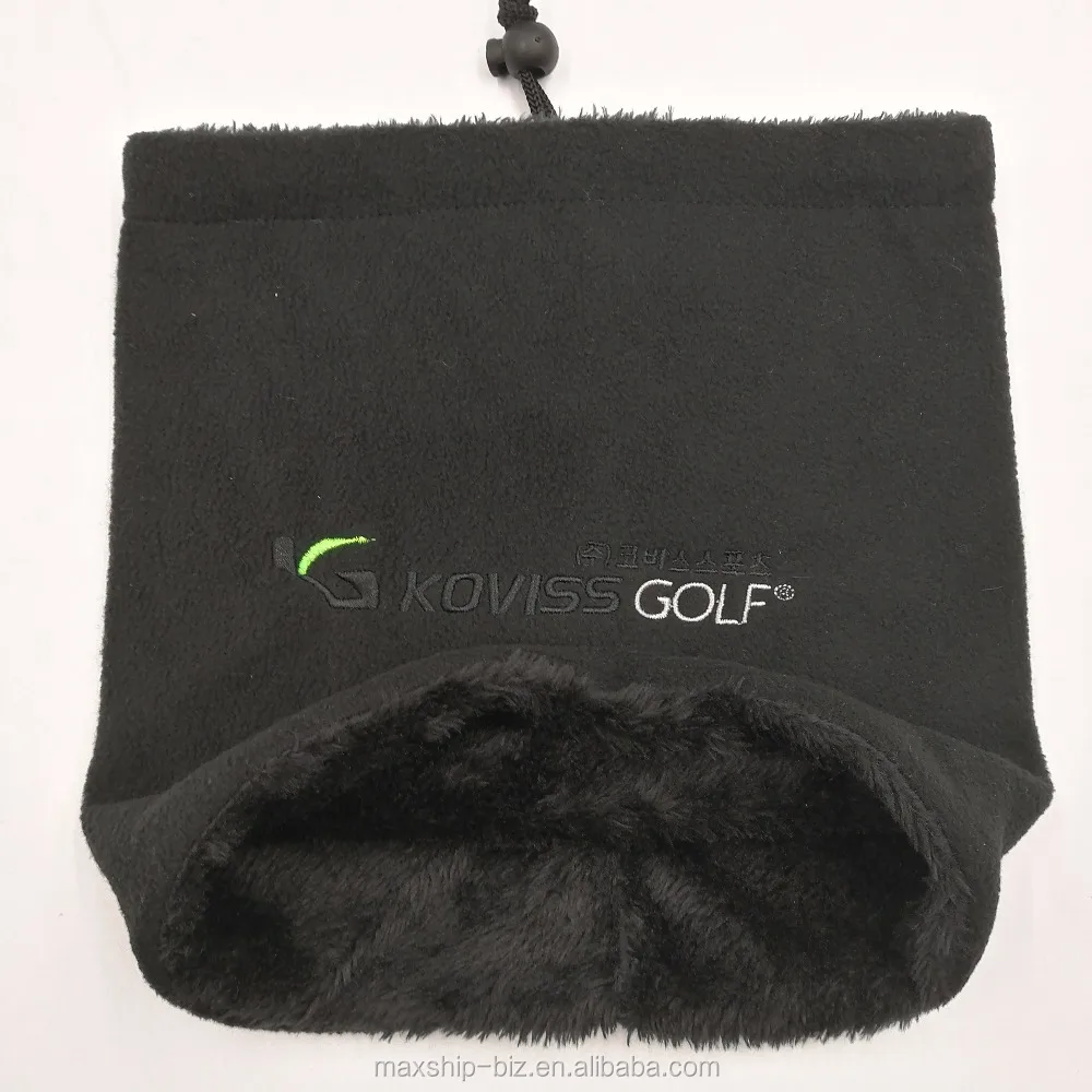 double layer winter neck warmer with embroidery logo