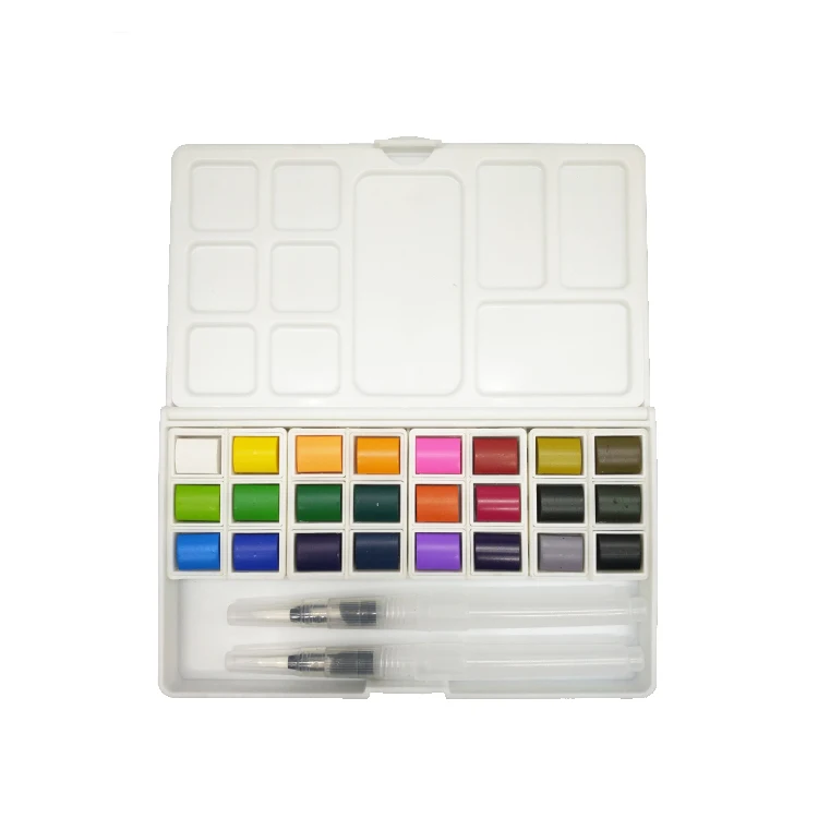 Высокое качество 24 акварельные краски торт Полумесяца акварельный набор