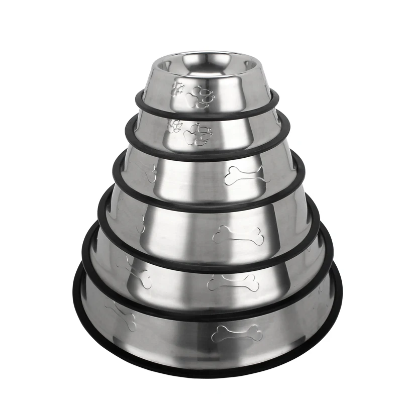 Dog Food Bowl Stainless Steel Non Skid Pet Bowl Dog Water Bowl Pet Feeder
