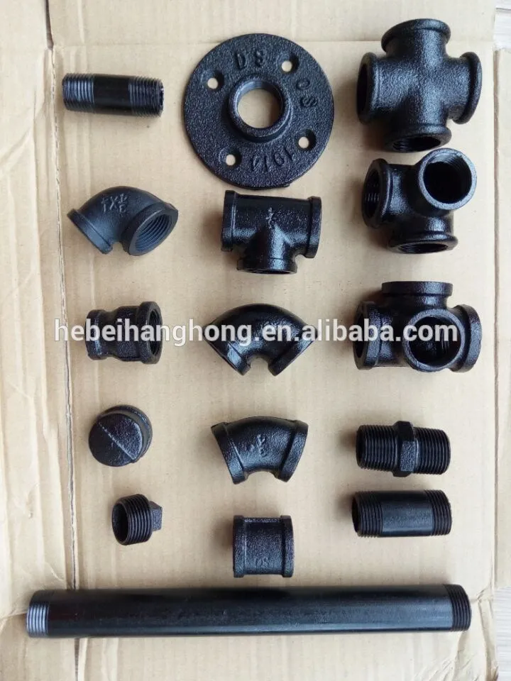 BSP Galvanized Malleable Iron Cast Iron Cross Pipe Fittings
