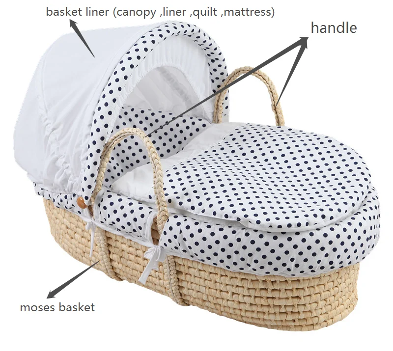 International concepts furniture wholesale wicker bassinet portable wicker bassinet