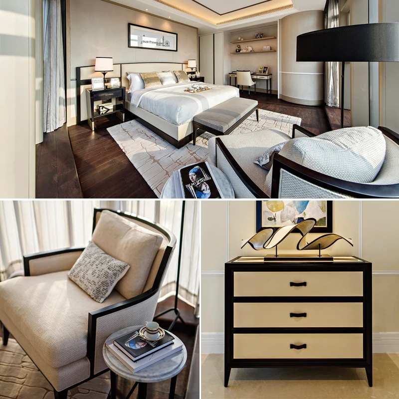 
Furniture hotel white 5 star antique bedroom furniture set 