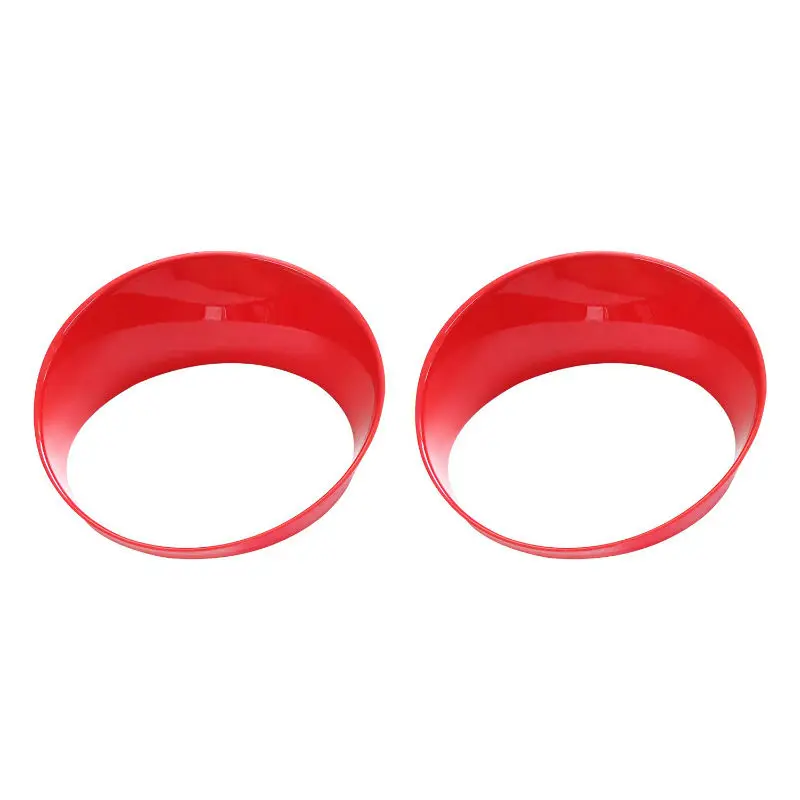 Cartaoo Red Front Grille Inserts LED Headlight Covers for Jeep Wrangler JL 2018