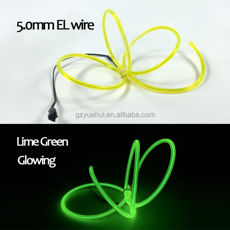 Гибкий неоновый светильник 5,0 мм, цветная трубка из EL-провода, 10 цветов на выбор, не включая контроллер EL для украшения игрушек, поделок, вечеринок