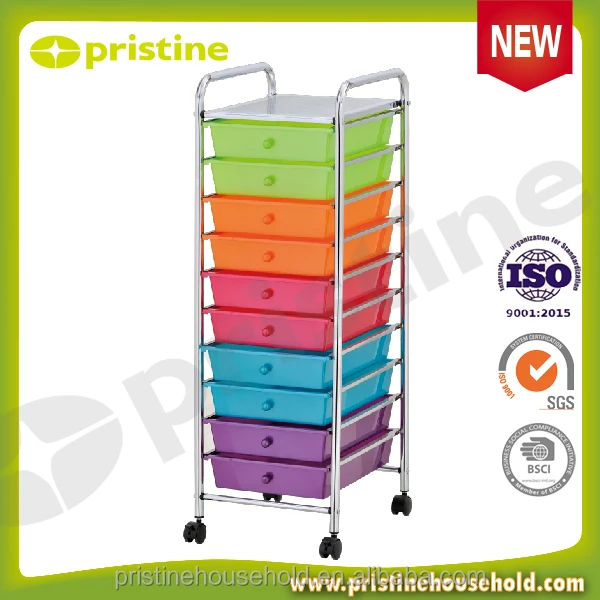 Shopee SALE quality wholesale Taiwan household storage Furniture Manufacturer MIT DIY trolley drawer cabinet 10 drawer cart