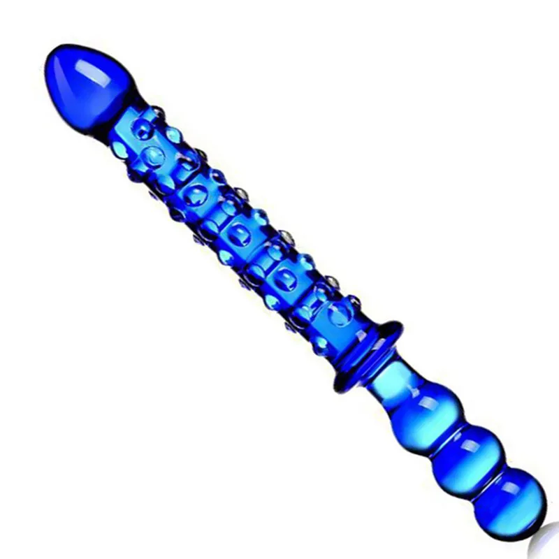 Large crystal double dildo anal plug adult product sex toys for women couples penis shaped long glass dildo