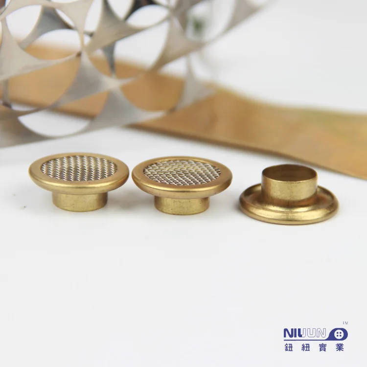 Wholesale bag accessory gold plating hat mesh metal ring eyelet