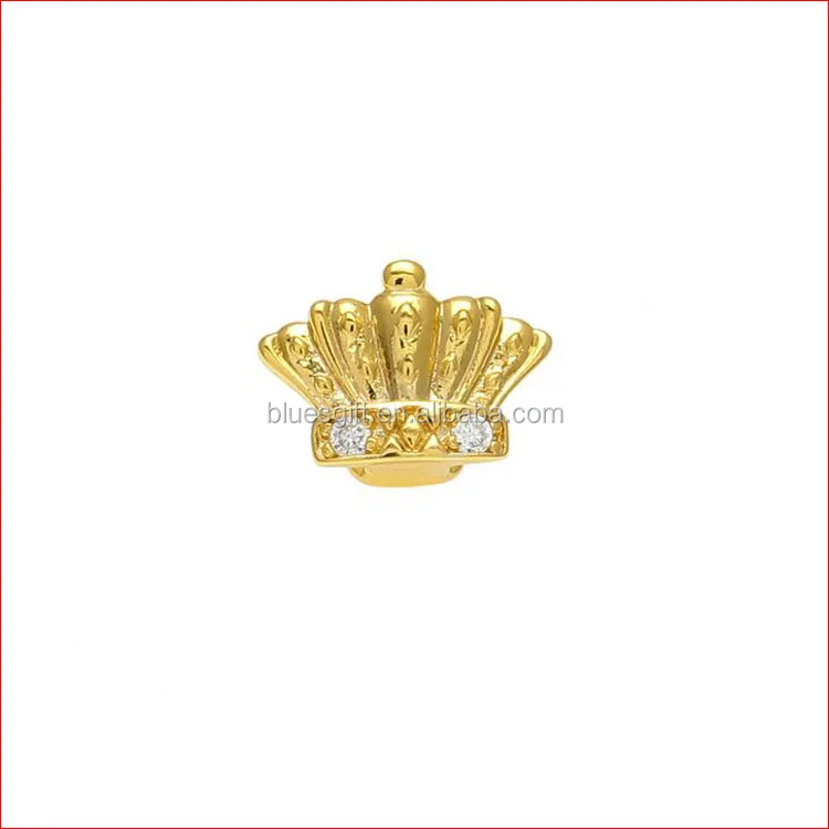 Blues Crown Shape real gold Plated teeth grillz single teeth TG095-G1 crown tooth grillz