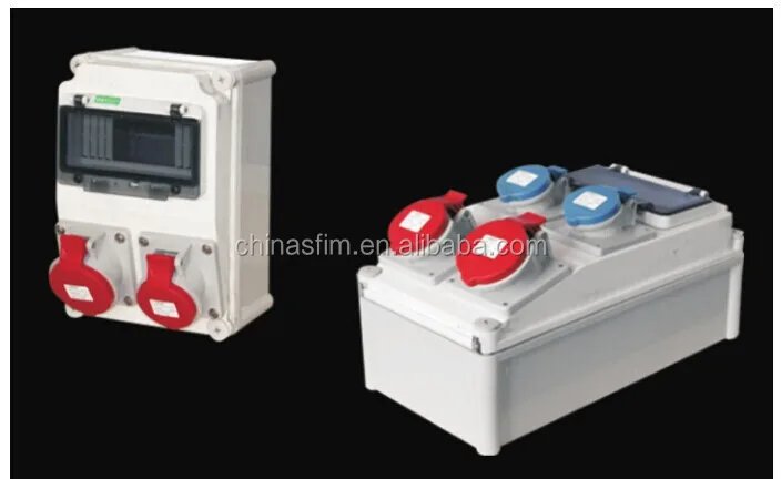 TIBOX IP67 IP44 Surface Mounted IEC Industrial Waterproof socket