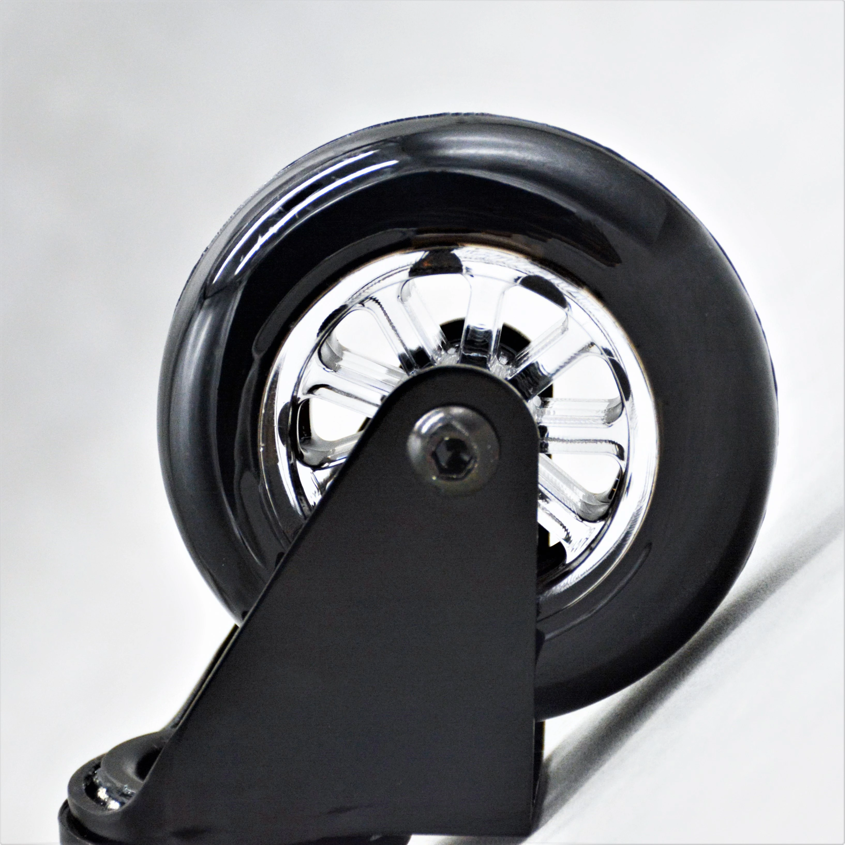 SS transparent caster castor clear PU wheel with brake 35 50 60 75 100 mm