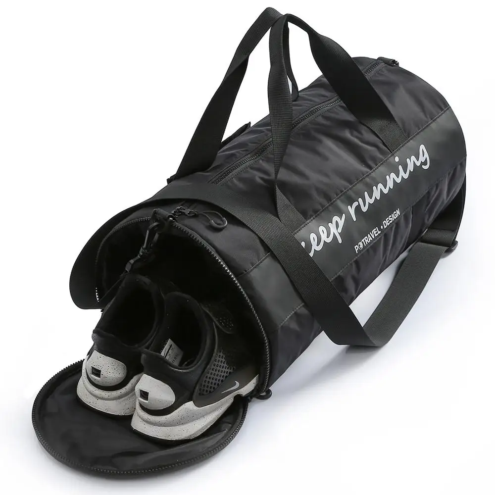 Nylon Folding Bag Water Proof Zipper Bag Sport Gym Travel Duffel Bag Fitness