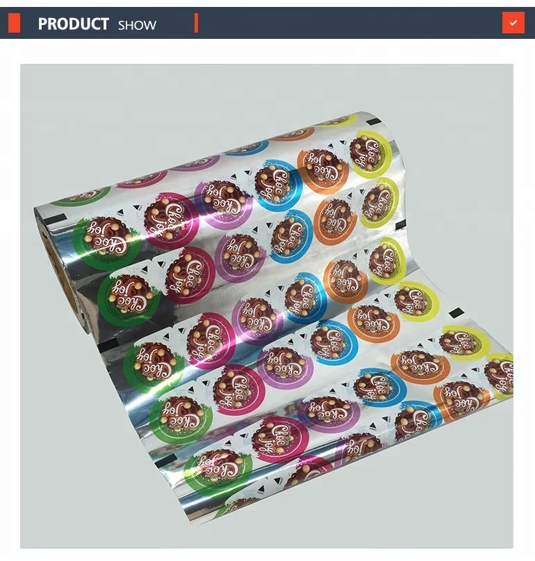 OEM products metalized  wrapping cup sealing film for packaging chocolate biscuit