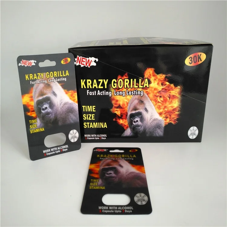 Plastic pill bottle capsule male enhancement pill package 3D card boxes Go Rhino Gold 3D blister card complete set