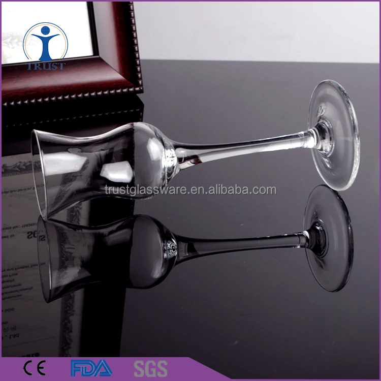 China Factory Manufacturer 60ml long stem Home Bar Hand Blown Clear Mini Wine Glass Shot Glass