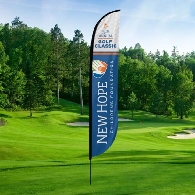 Factory beach flag Cheap price Outdoor advertising DIY beach flag pole