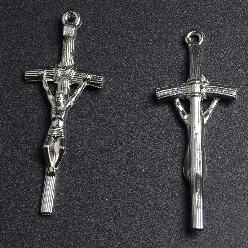 
Factory in Stock Alloy Accessories Jesus Cross Papal Crucifix Pendant for Rosary Catholic Crucifix Cross 