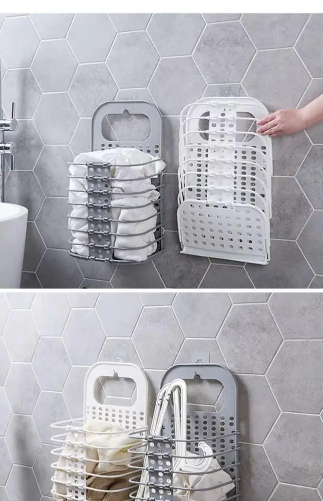 New Trending on Amazon Hot-selling Cheap Portable Storage Basket Folding Laundry Basket for small apartment