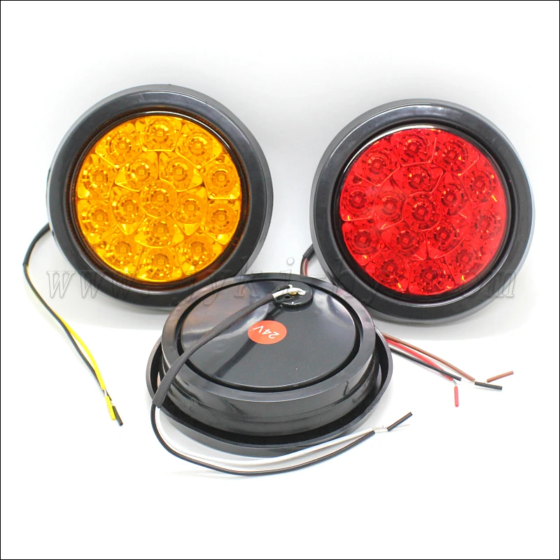 Round 4 inch LED trailer truck bus van tail lights