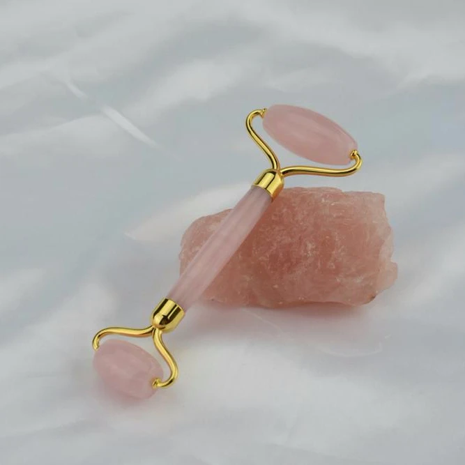 Высококачественный нефритовый ролик, розовый кварц, Нефритовый камень, ролик с коробкой